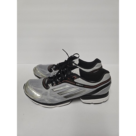 BARELY USED Adidas AdiZero Rush Running Shoes Mens 11 1/2 Silver Black 104860597 main image 7